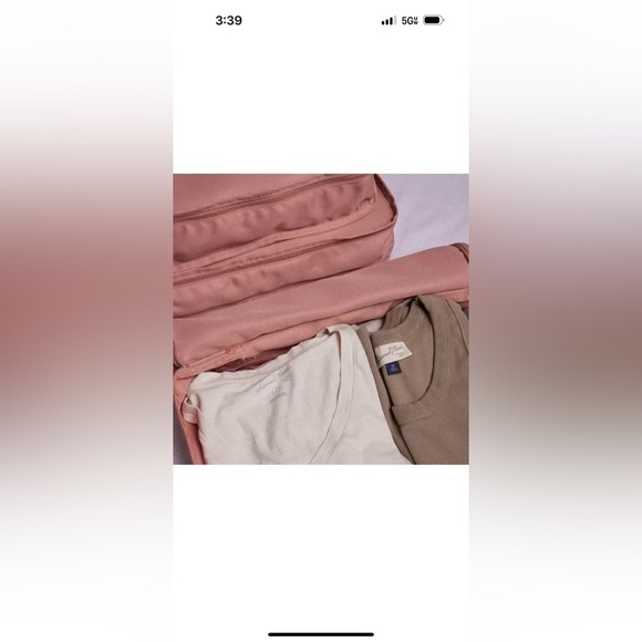 HANKY PANKY Packing Cubes Set of 3 Clothing Organizer Pink Polyester Zip Travel - Picture 3 of 8